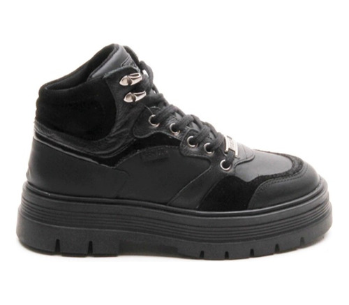 Bota Borcego Mujer Cuero Urban Cow Arya Negro