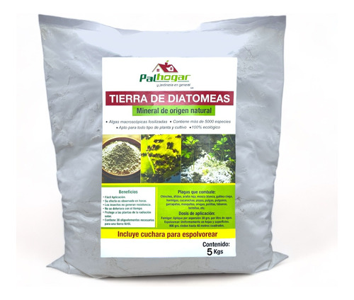 Tierra De Diatomeas 5 Kg Insecticida Y Fertilizante-orgánico