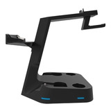 Carregador Suporte Playstation Ps4 Vr Aim Stand 5 Conexões