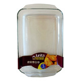 Bandeja Refractaria 3.2 L Aprox. Apto Para Horno Color Transparente