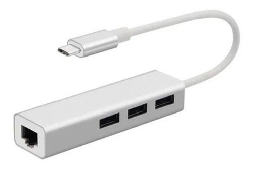 Adaptador Tipo C Macbook Hub 4 En 1 3usb 1lan