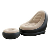 Sofá Sillón Inflable Ultra Cómodo Tipo Puf Con Posapiés