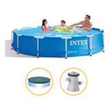 Piscina Intex 4.485l Estrutural Capa Bomba Filtrante 220v