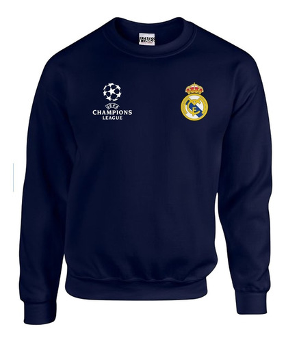 Buzo Saco Cuello Redondo Real Madrid Futbol Club Crewneck Es