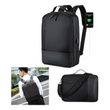 Mochila Para Hombre Con Carga Usb De 16.1 Pulgadas, Bolsa Ca