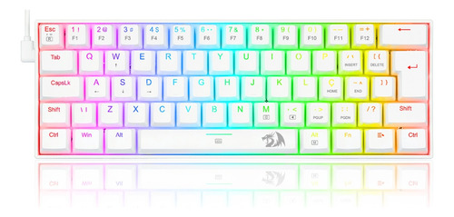 Teclado Redragon Dragonborn 60% Rgb Branco Switch Blue Abnt2