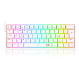 Teclado Redragon Dragonborn 60% Rgb Branco Switch Blue Abnt2