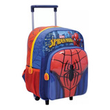 Mochila Con Carro Spiderman 12¨ Wabro 38225