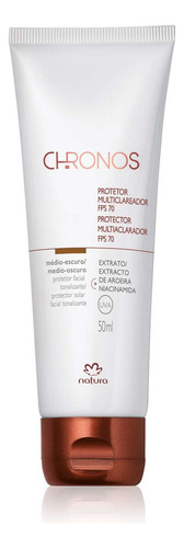 Protetor Clareador Fps 70 Chronos Médio Escuro - 50ml Natura