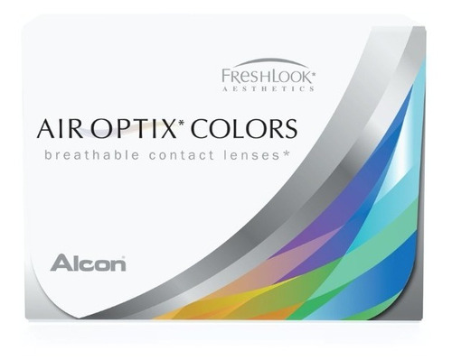 Lentes De Contacto Air Optix Colors Sin Graduación Color Gris Brillante