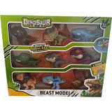 Set De 9 Dinosaurios Mordelones Niños Juguetes Miniatura