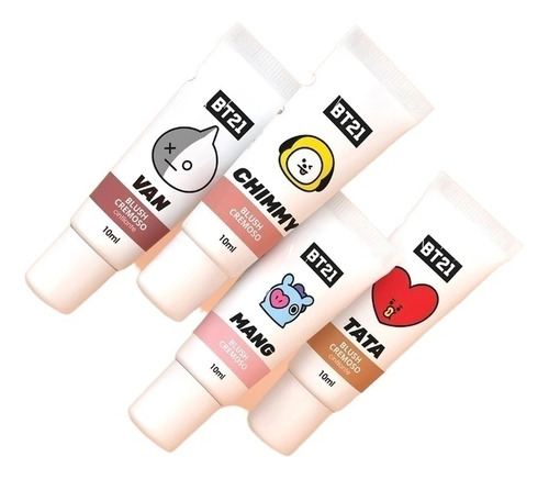 Kit Com 4 Blush Líquido Bt21 By Lacre21