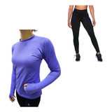 Conjunto! Calza Mujer Deportiva + Camiseta Termica Mujer Vi