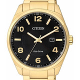 Relógio Citizen Masculino Dourado Solar Análogo Tz20555u Cor Do Fundo Preto