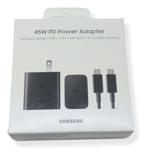 Cargador Tipo C Samsung 45w Cable 1.8 Original For S22 Ultra