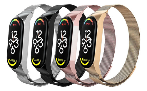 4 Pulseiras De Milanesas Laço Para Xiaomi Mi Band 7 6 5 4 3