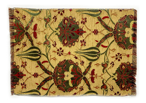 Individual Turco Sultán 35x50 Cm Tulipanes - Dorado