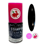 Esmalte Para Stamping Deco Nails Negro Fem Color Lefemme