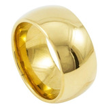 Aliança Moeda Antiga Abaulada Amarelo Ouro  10mm + Brinde