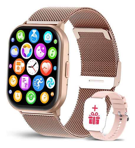 Reloj Inteligente Mujer Moda Con Doble Correa Smart Watch