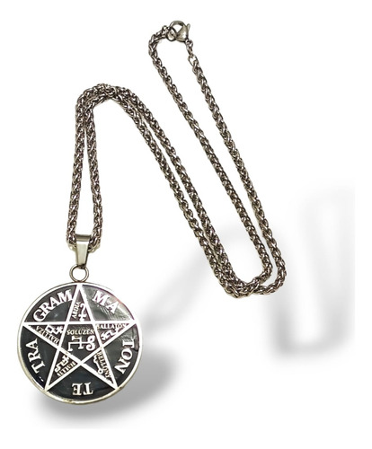 Collar  Tetragrammaton Cadena De Acero Para Hombre  60 Cms