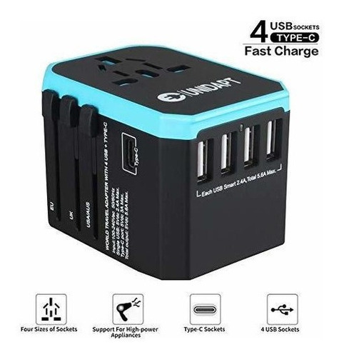 Adaptador De Corriente Usb Universal Para Viajes - Unidapt