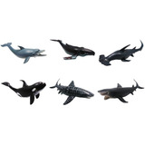 Juguete 6 Tiburones Ballenas Grandes Largo 25cmxalto7 Cm