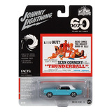 Miniatura Metal Cultura Pop 2020 R1 1/64 - Johnny Lightning Cor 1965 Ford Mustang - 007 Contra A Chantagem Atômica