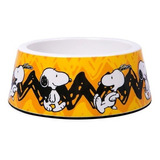 Comedouro Snoopy Melanina Charlie Brown Zooz Pets P/ Pets G Cor Amarelo E Preto