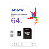 Memoria Micro Sd 64gb Adata Clase 10 Full Hd Celular Tablet