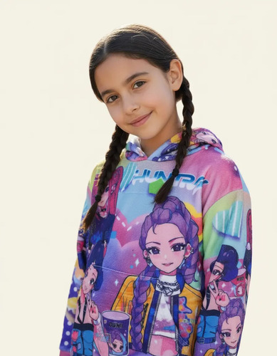 Maxi Sudadera Huntrix Guerreras K-pop Rumi Jinu Zoey