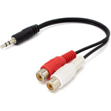 Cable Mini Plug 2x1 /3.5mm X2 Hembra Rca 20 Cm