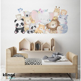 Vinilos Decorativos Animales Bebes Kola Panda Leon Gato