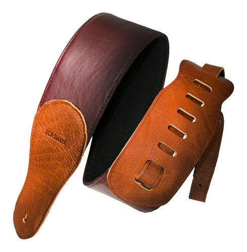 Xl-elegance - Tahalí Strap Para Guitarra O Bajo En Piel Vino