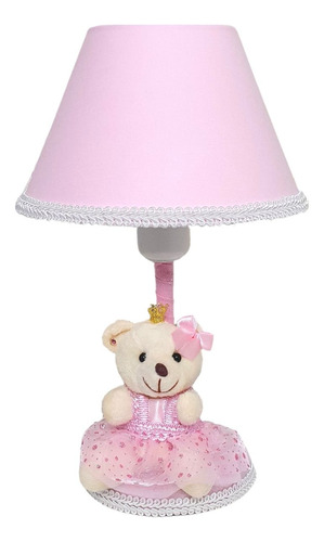 Abajur Infantil Bebê Menina Princesa Decoração Quarto - Rosa