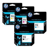 Pack 4 Cartucho De Tinta Original 711 T120 T130 T520 T530