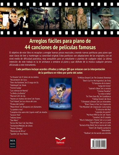 Libro Musica De Cine - Partituras Para Aficionados Al Piano