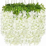  Wisteria Artificial Flores 12 Pcs Decoración Boda Hogar