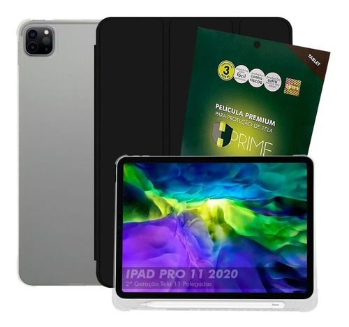 Case iPad Pro 11 2020 Smart Com Suporte Da Pencil + Pelicula