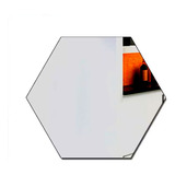6 Espelho De Acrilico Flexivel Hexagonal Adesivo 21x18cm