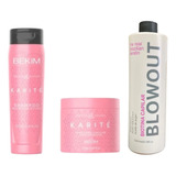 Blow Out Biotina Capilar + Shampoo + Mascara De Bekim Karite