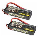 Baterias Lipo (2) 7.4v 5200mah Rc Povway