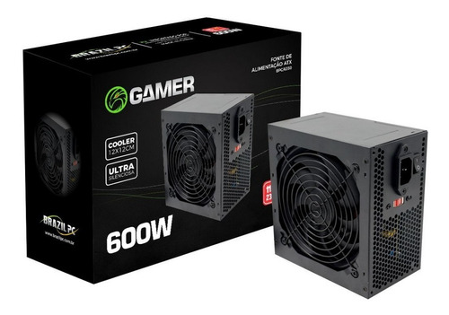 Fonte De Alimentação Atx 600w Reais Gamer Super Silenciosa