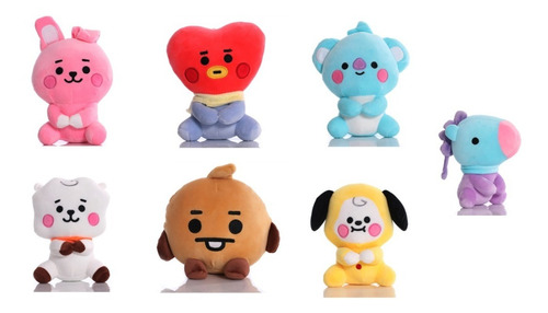 Bt21 Bts Paquete De 7 Peluches Tata Cooki Chimmy Mang Rj 