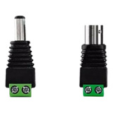 Kit 02 Conector P4 Macho + 02 Conector Bnc Com Borne Femea 