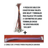 8 Cables Para Zero Delay Tipo Boton Sanwa 2.8 Mm+cable 5 Pin