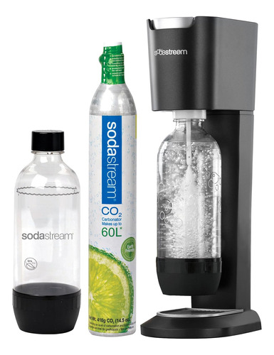 Maquina Para Agua Con Gas Sodastream Color Negro Y Plata