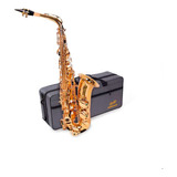 Saxofone Alto Eb Mib Dominante Com Kit Limpeza  Cor Dourado