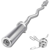 Hiraliy 47  Olympic Ez Curl Barbell Bar For 2-inch Weight Pl