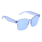 Gafas De Sol Azules Vintage Con Montura Grande Para Mujer, P